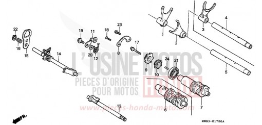 BARILLET DE SELECTION VT1100CJ de 1988